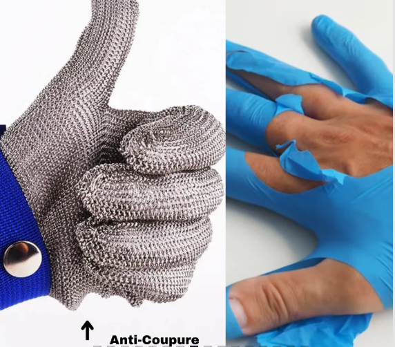 Gants Anti-Coupure Acier Inox
