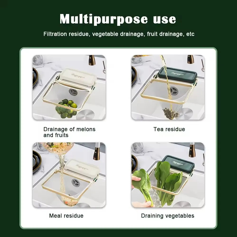 ÉGOUTTOIR MULTIFONCTION EN MAILLE POUR EVIER