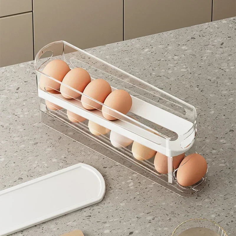 Distributeur Automatique d'Oeufs Double Étage pour Réfrigérateur