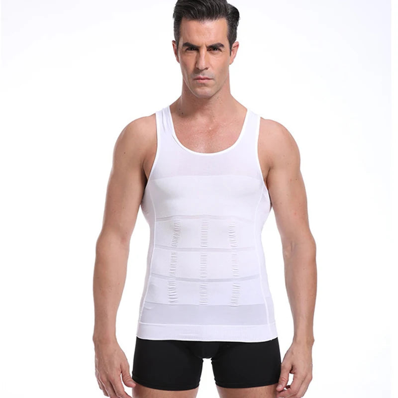 Gilet Amincissant de Compression pour Homme avec Maintien Abdominal et Postural