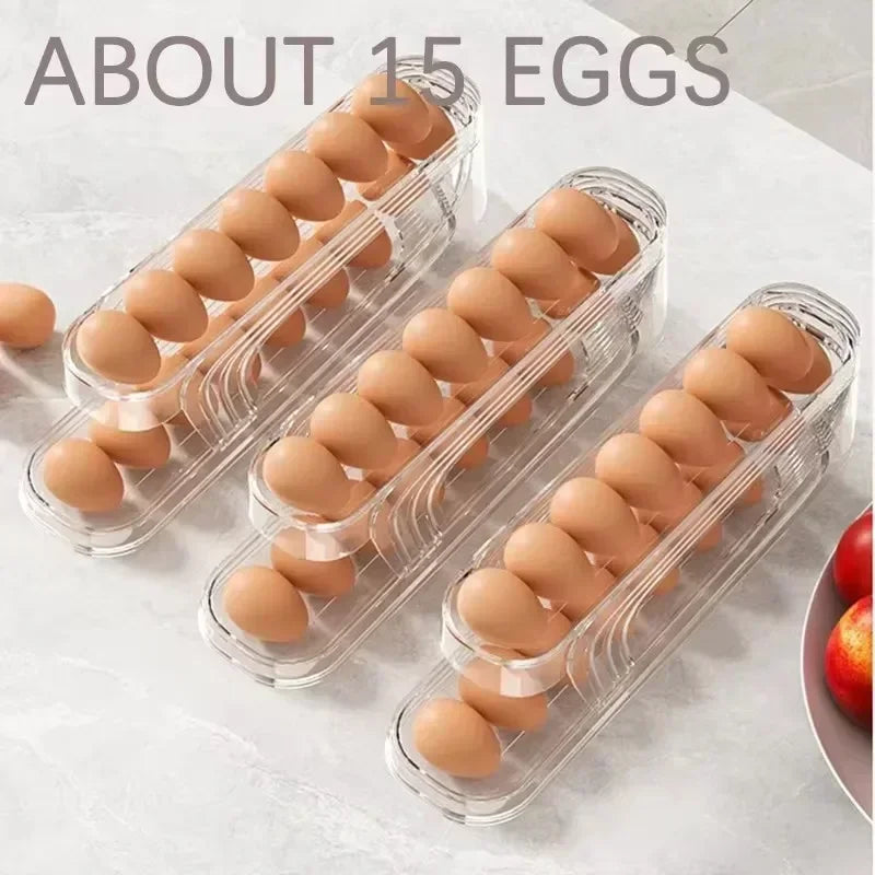 Distributeur Automatique d'Oeufs Double Étage pour Réfrigérateur