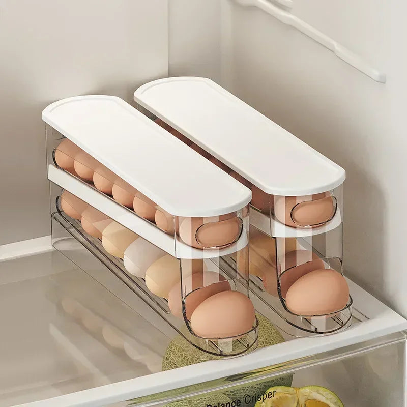 Distributeur Automatique d'Oeufs Double Étage pour Réfrigérateur