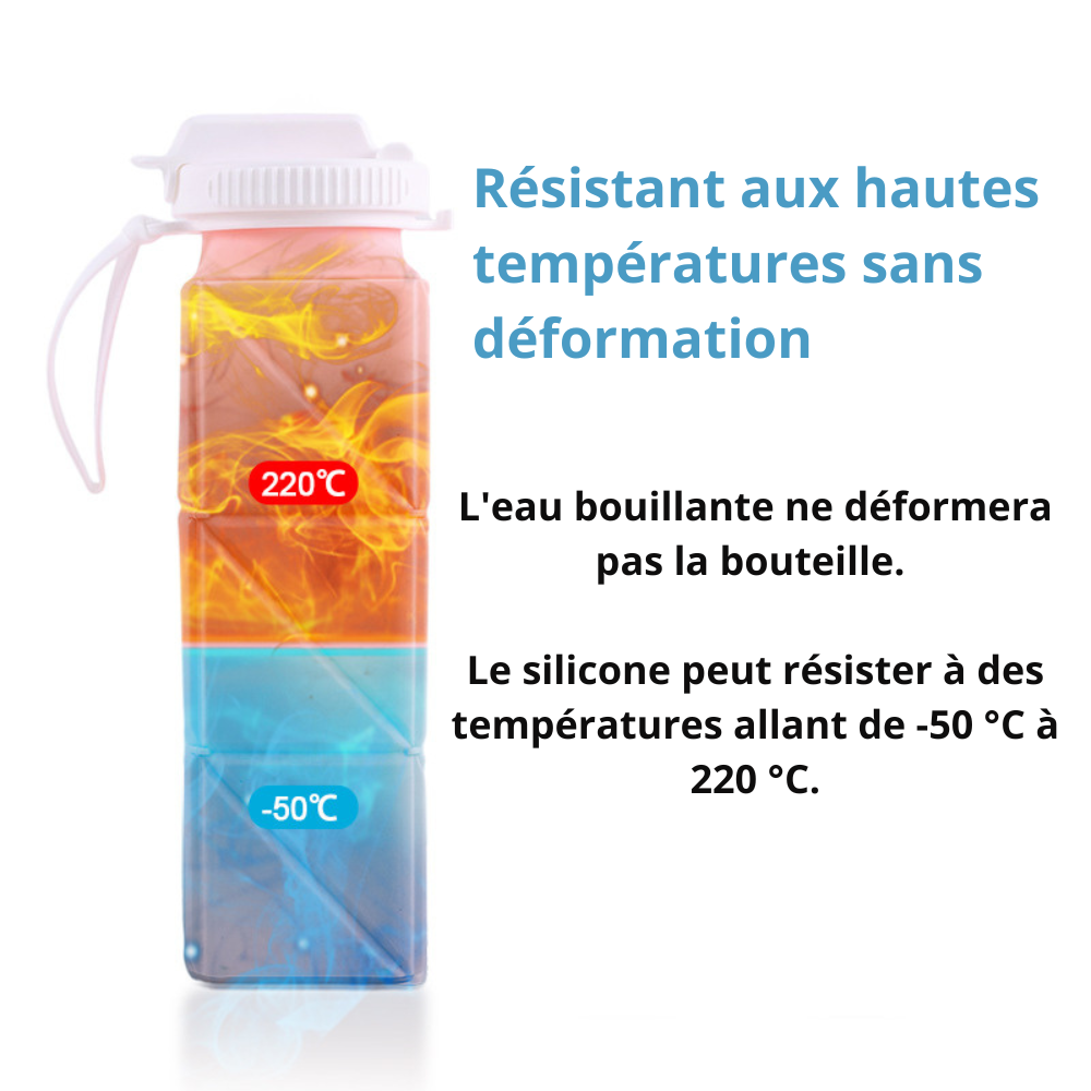 Gourde en Silicone Pliable