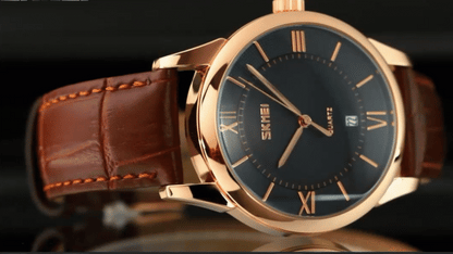 MONTRES EN CUIR + COFFRET GRATUIT (GARANTIE 3MOIS)