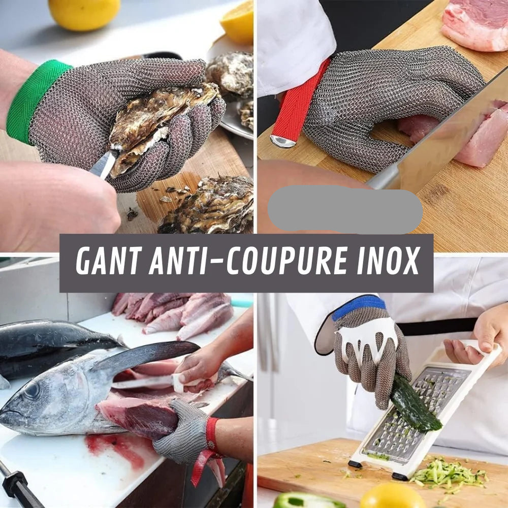 Gants Anti-Coupure Acier Inox