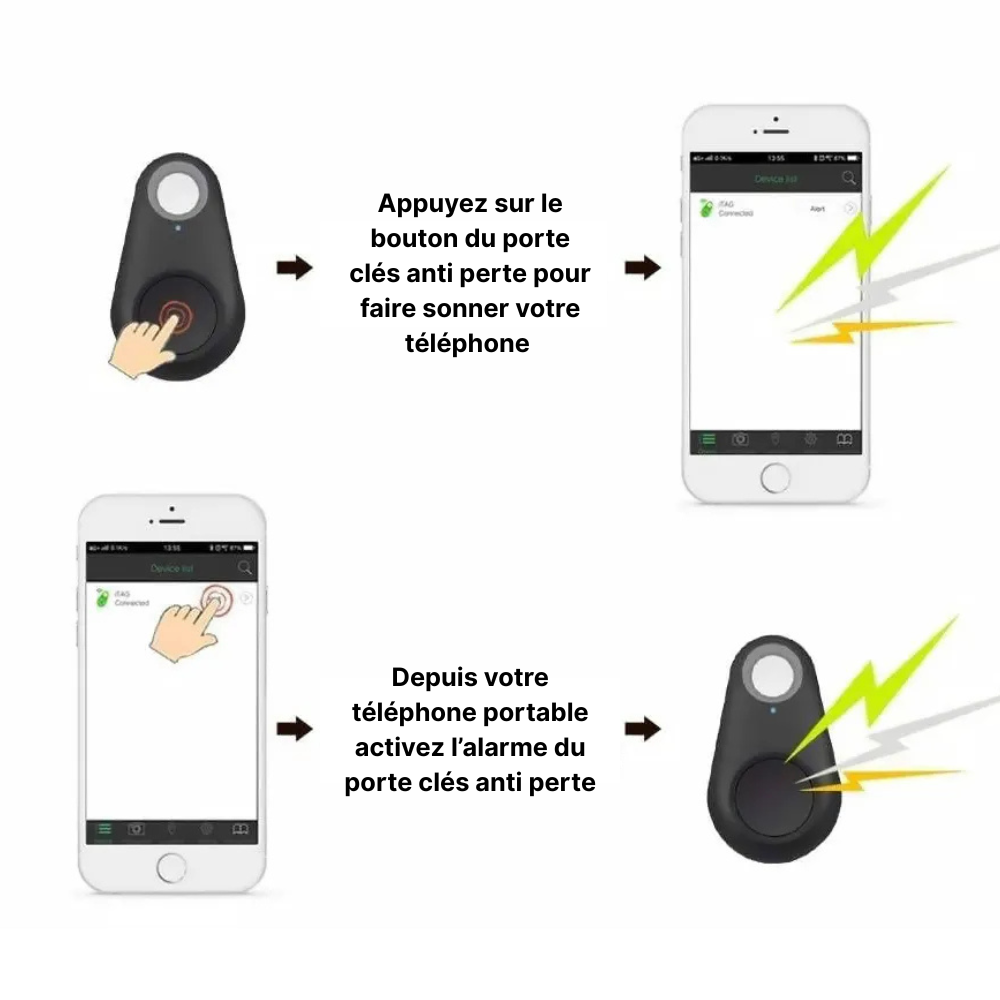 Porte-clés Localisateur  Intelligent Anti Perte