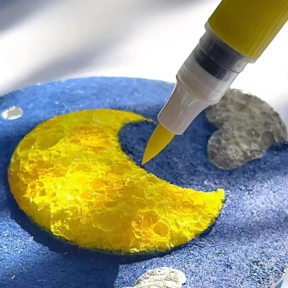 Kit de Peinture Texturée Magique 3D avec Stylos Effet Mousse