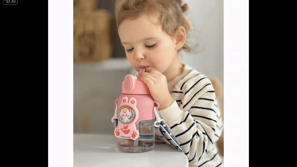 🌸 Gourde Enfant 3D Décorée – Design Mignon et Pratique 🌸